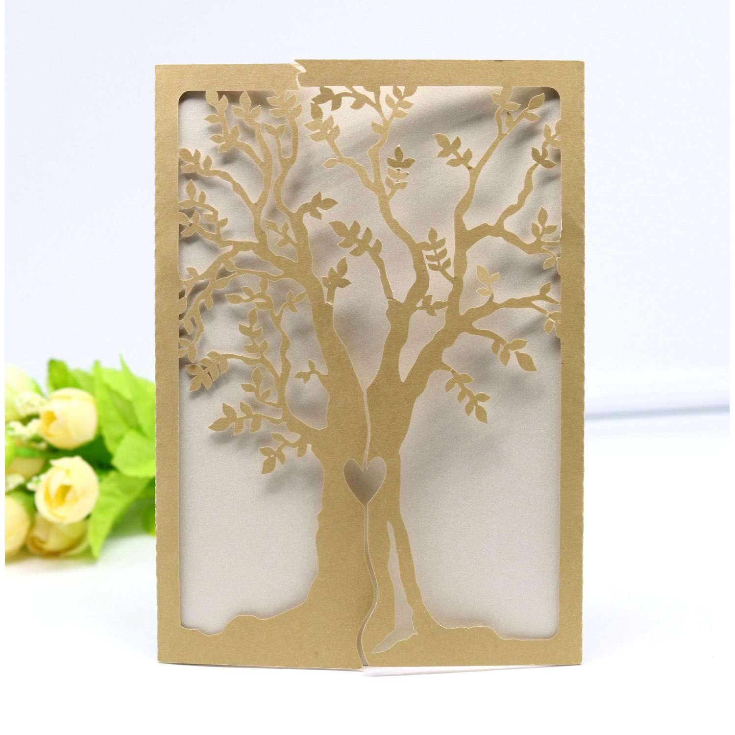Greeting Card Teachers' Day Birthday Card Dark Green Laser Invitations